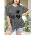 thumbnail image 4 of XCHQRTI Womens Daisy Tshirt Graphic Plus Size Casual Shirt Oversized Short Sleeve Summer Flower Tops, 4 of 8