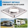 thumbnail image 4 of RV Exterior Accessories 75mm RV Knife Gate Valve Flange Portable Manual Control Sewer Drain Valve Flange, 4 of 7
