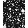 thumbnail image 6 of Star Moon Black and White Blanket, Soft Blankets Flannel Bed Throw Cozy Lightweight Plush Gifts for Women Men Boys Girls Sofa Couch Bedroom Living Rooms Warm All Season, Home Decor, Small 50"x40", 6 of 6