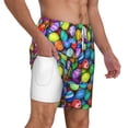 thumbnail image 6 of Rocae Colorful Easter Eggs1 for Men's Swim Trunks Quick Dry With Two Side Pockets and One Lined Patch PocketX-Large, 6 of 9