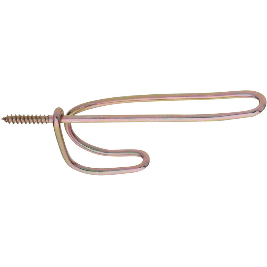 Stanley Hardware 577327 Bright Brass Coat & Hat Wire Hooks, 2 Count