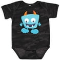 thumbnail image 3 of Inktastic Cute Monster, Blue Monster, Funny Monster, Horns Boys or Girls Baby Bodysuit, 3 of 5