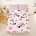 thumbnail image 4 of Manfei Cute Tea Time Kitten Bed Sheets, Sweet Cupcake Full Size Sheets, Pink, 4 Pieces, 1 Flat Sheet, 1 Fitted Sheet and 2 Pillowcases, 4 of 6
