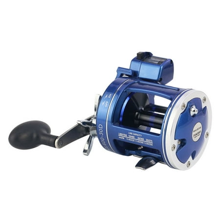 12BB Round Baitcast Reel with ACL Depth Counter Trolling Reel for Sea Fishing Specification:Left