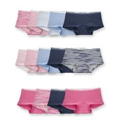 Fruit Of The Loom Girls Underwear, 14 Pack Assorted Heather Boy Short Panties Sizes 4 - 14