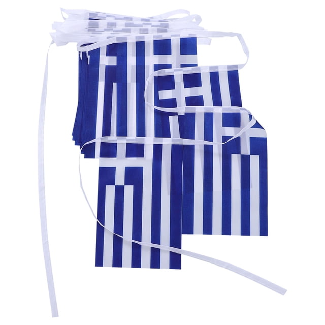 Bandera colgante de Grecia Eventos deportivos Bandera nacional Bandera de cuerda de Grecia Banderín Banderín Pequeñas mini banderas griegas Banderines Decoración nacional del país