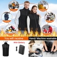 thumbnail image 3 of Heated Vest with Battery Pack for Men Women, Fleece Heating Vest with 13 Heating Zones Washable Heating Jackets Size Adjustable Winter Vest, Black, 3 of 10
