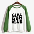 thumbnail image 3 of Gibobby Sudadera sin capucha y ocio Top con capucha y cuello redondo con mangas raglán y estampado divertido de para mujer sin sombrero para uso casual 2 (Verde, XL), 3 of 5