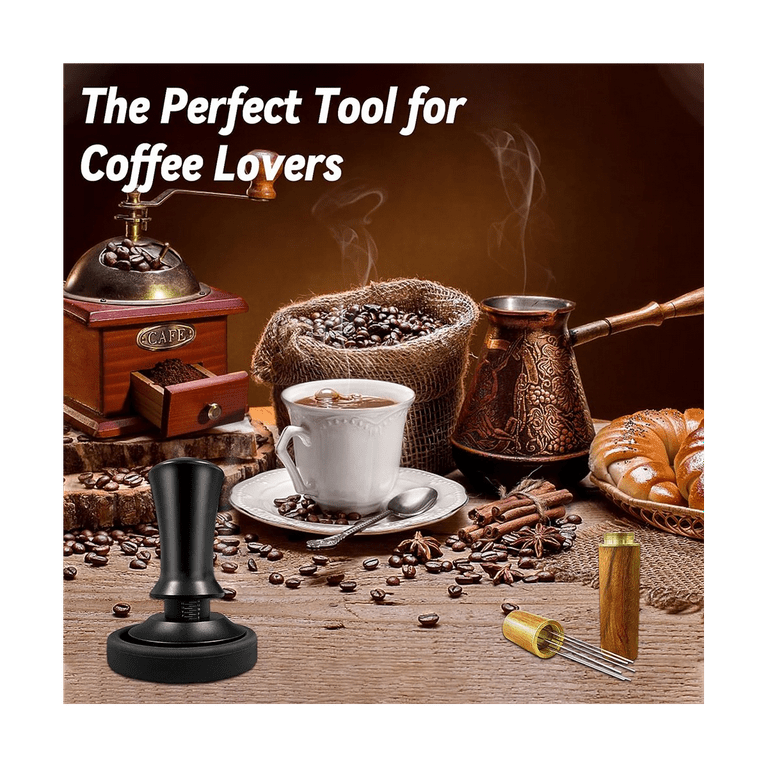 2pieces Coffee Tamper Set, 51mm Espresso Tamper, Espresso Coffee Stirrer,  Tool Espresso Stirrer Tam