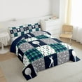 thumbnail image 3 of Feelyou Est Sleep Golf Full Size Comforter Sets for Kids, Ball Sports Lover Bedding Comforter Set, Navy Grey Patchwork Reversible Bedding Sets, Luxury Bedroom Decor, 3-Piece, 3 of 8