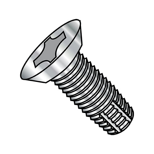 4-40X3/8 Phil Flat Undercut Thread Cutting Screw Type F Full Thread 18-8 Stainless Steel (Pack Qty 5,000) BC-0406FPU188