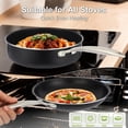 thumbnail image 4 of Induction Pots and Pans Set, 5 Pcs Non Stick Cookware Set with Stainless Steel Handle, Non Toxic Kitchen Cookware Sets for Oven & Dishwasher Safe,100% PFOA Free, Black, 4 of 7