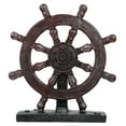 thumbnail image 4 of Raindrops  Miniature Retro Geometric Wallpaper Rudder Ornament Ship Steering Wheel Model, 4 of 8