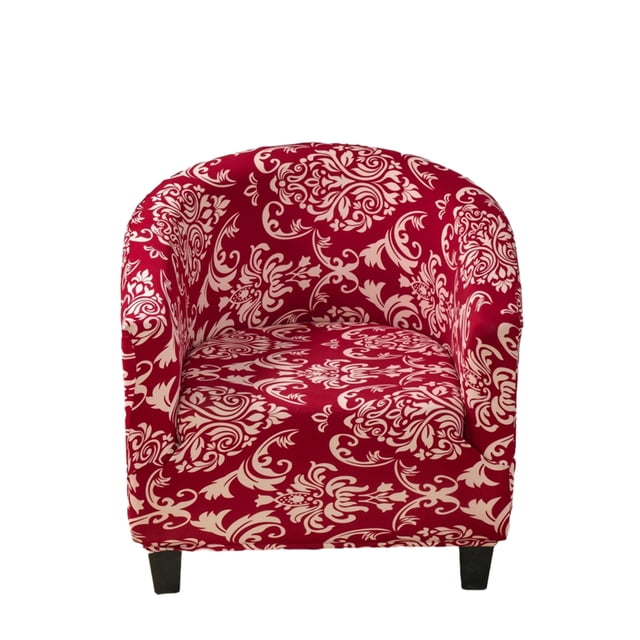 Funda elegante para sillón de club, funda protectora para muebles para decoración de sala de estar, patrón de cuadros pequeños texturizados, lazos elásticos gruesos, fácil de limpiar, adecuada para
