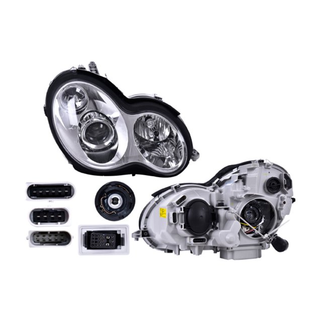 Faro C200 2003 A 2004 Mercedes-Benz Der Eléctrico C/Motor P/Foco Xenón C/Lupa DEPO .