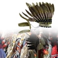 thumbnail image 1 of Tocado de plumas para juegos de rol, espectáculo de Halloween, tocado para hombres y mujeres amarillo, 1 of 8