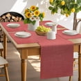 thumbnail image 6 of Placemats Set of 6, Coral Red Linen Place Mats Farmhouse Pure Color Tablemats Washable Placemat Table Decoration for Kitchen Table Dinner Party Home Decor Indoor Outdoor 13x19 Inch, 6 of 9