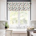 thumbnail image 3 of Cute Gingerbread Man Kitchen Curtains and Valances Set, Christmas Winter Snowflake Rod Pocket Window Valance 18 Inch Window Curtain Panels for Living Room Bedroom Laundry, 27.5x24in, 3 Pieces, 3 of 7