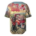 thumbnail image 2 of Be My Valentine's Labrador Retriever Truck Full of Love Flower Balloon All Over Print 3D Baseball Shirt Lab Dog Lover Gifts Softball Sport - 02029, 2 of 6