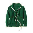 thumbnail image 4 of Vedolay Blazer Jackets for Women Plus Size 2023 Fall Blazer Jacket Cardigan Ribbed Jacket Outwear Green,One Size, 4 of 5