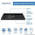 thumbnail image 2 of DreamLine SlimLine 36 in. D x 60 in. W x 2 3/4 in. H Center Drain Single Threshold Shower Base in Black DLT-1136600-88, 2 of 5