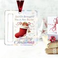 thumbnail image 4 of Christmas Money Holder Ornament, 3.14 inch Acrylic Xmas Cash Holder Ornament with Velvet Ribbon, Festive Cash Gift Tag, Holiday Money Clip, Hanging Christmas Tree Decor, Xmas Keepsake Pendant, 4 of 6