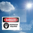 thumbnail image 6 of (2 Pack) Respirator Required OSHA Danger Sign 24 Inch X 18 Inch Vinyl Label Decal Sticker Weather Resistant, UV Protected for Workplace, Business, and Construction Site, Made in the USA, 6 of 7