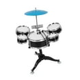 thumbnail image 3 of Juego de batería para niños, instrumentos musicales, juguete musical, juego de batería de jazz para regalo de cumpleaños, fiesta de concierto para Negro, 3 of 9