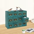 thumbnail image 5 of Blue 12 Drawers Apothecary Cabinet with Handles,Desktop Library Card Catalog Cabinet,Herb Storage Box for Family, Friends, 5 of 23