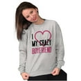 thumbnail image 6 of Funny Cute Set for Couples Matching Women Crewneck Sweatshirt Brisco Brands L, 6 of 7
