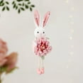 thumbnail image 6 of 8.6 Inch Easter Bunny Figurines - Pastel Color Plush Bunny Hanging Ornaments for Easter Decoration, Spring Tea Party, Baby Shower Supplies and Holiday Home Tabletop Centerpieces, 6 of 6
