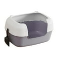 thumbnail image 4 of Tachiuwa Cat Litter Box Bedpan Portable Anti Splashing Cat Toilet Sifting Litter Tray gray, 4 of 9