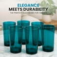 thumbnail image 6 of Acrylic Glasses Drinkware - 6 Piece Unbreakable Plastic Tumblers - BPA-Free, Reusable Plastic Drinking Glasses for Home & Outdoors - Lead-Free & Dishwasher Safe - Turquoise - (24oz), 6 of 8