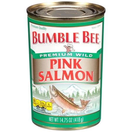 (2 Pack) Bumble Bee Wild Pink Salmon, Ready to Eat Salmon, High Protein Food, 14.75oz