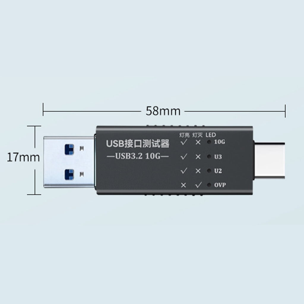 AOOOWER USB C to USB 3.2 Type A Adapter Supports 10Gbps Data Rate and Fast Charging with LED Voltages Display