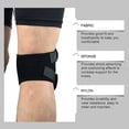 thumbnail image 4 of Houkea Black Knee Protector Support Belt Joint Comfort Care Daily Exercise Knee Support Strap, 4 of 4