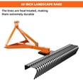 thumbnail image 3 of Telyswee 60" Landscape Rake, 3 Point Attach Tow-Behind Garden Tool for Compact Tractors, Fits Category 1 Hookup, 360 Degree Rotation Lawn Rake, 3 of 6