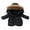 Black, variant on Curuila Toddler Boys Girls Coats Long Sleeve Solid Zipper Hooded Jacket Mid-Length Outwear Black Size 18-24 Months