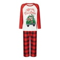 thumbnail image 2 of Elippeo Christmas Pajamas for Family Long Sleeve Elk Truck Print Tops + Plaid Pants Set Sleepwear, 2 of 10