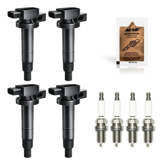 UF316 Ignition Coils & Spark Plugs for 00-10 Toyota Yaris Prius xB Echo C1304 5C1293 & Free Gift Anti-Seize Lubricant(5g)