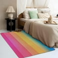 thumbnail image 3 of Colourful Area Rugs for Bedroom Living Room - 6x9 ft - Stripe Carpet for Home Decor - Rainbow Patterned Decorative Indoor Large Rug - Washable & Soft & Non Slip & Low Pile (ZF&8376), 3 of 7