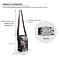 thumbnail image 6 of HELLHERO Blue Butterflies Crescent Moon Shoulder Bag with Zipper Closed Unisex for Casual Use 4.33x1.97x7.09, 6 of 7