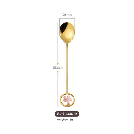 

Mini Cute Coffee Spoon 304 Stainless Steel Teaspoon Dessert Fruit Ornaments Snack Scoop Milk Children Spoon Tableware