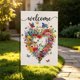 thumbnail image 4 of Garden Flag Flower Wreath Holiday Arrangement Hanging Flag Courtyard Decoration Flag Garden Flag Imitation Flag, 4 of 5