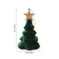 thumbnail image 3 of Flocked Velvet Christmas Tree Ornaments Mini Hanging Xmas Decor with Gold Star, Holiday Party Decoration, Multicolor, 4.33 In, Style B, 3 of 7