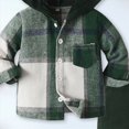 thumbnail image 5 of CAUYDY Boys 2 Piece Outfit for Kids Plaid Button Jacket Plaid Jogger Pants Toddler Baby Casual Matching Set Fall Winter Green for Sizes 6-12 Months, 5 of 5