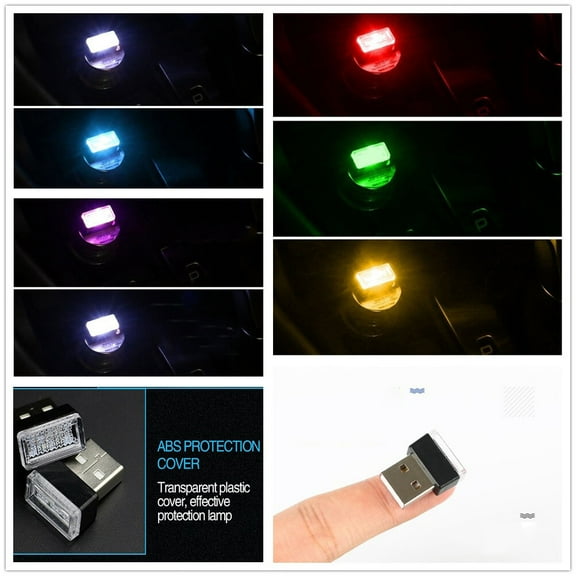 UKCOCO Van Interior Lights USB Atmosphere Light Multi 4Pcs