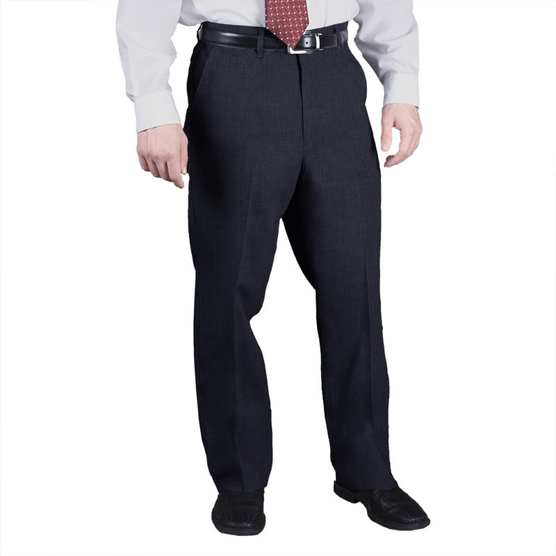 Executive Apparel 1200 Men's Pants UltraLux Tailored Front Comfort Stretch-Navy-30