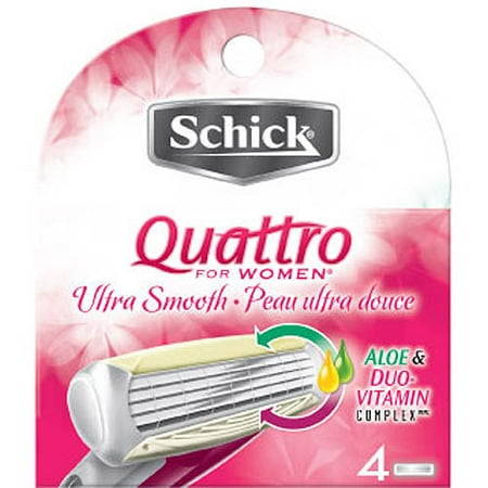 Schick Quattro For Women Refill Razor Blades - 4 Count - Walmart.com