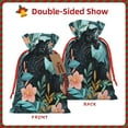 thumbnail image 2 of Naloa Black Panther Floral Illustration Drawstring Christmas Bags, 3D Xmas Gift Bags, Christmas Wrapping Bags, Xmas Goodie Bags, Treat Pouch Bags, Party Favor Bags-Medium, 2 of 9